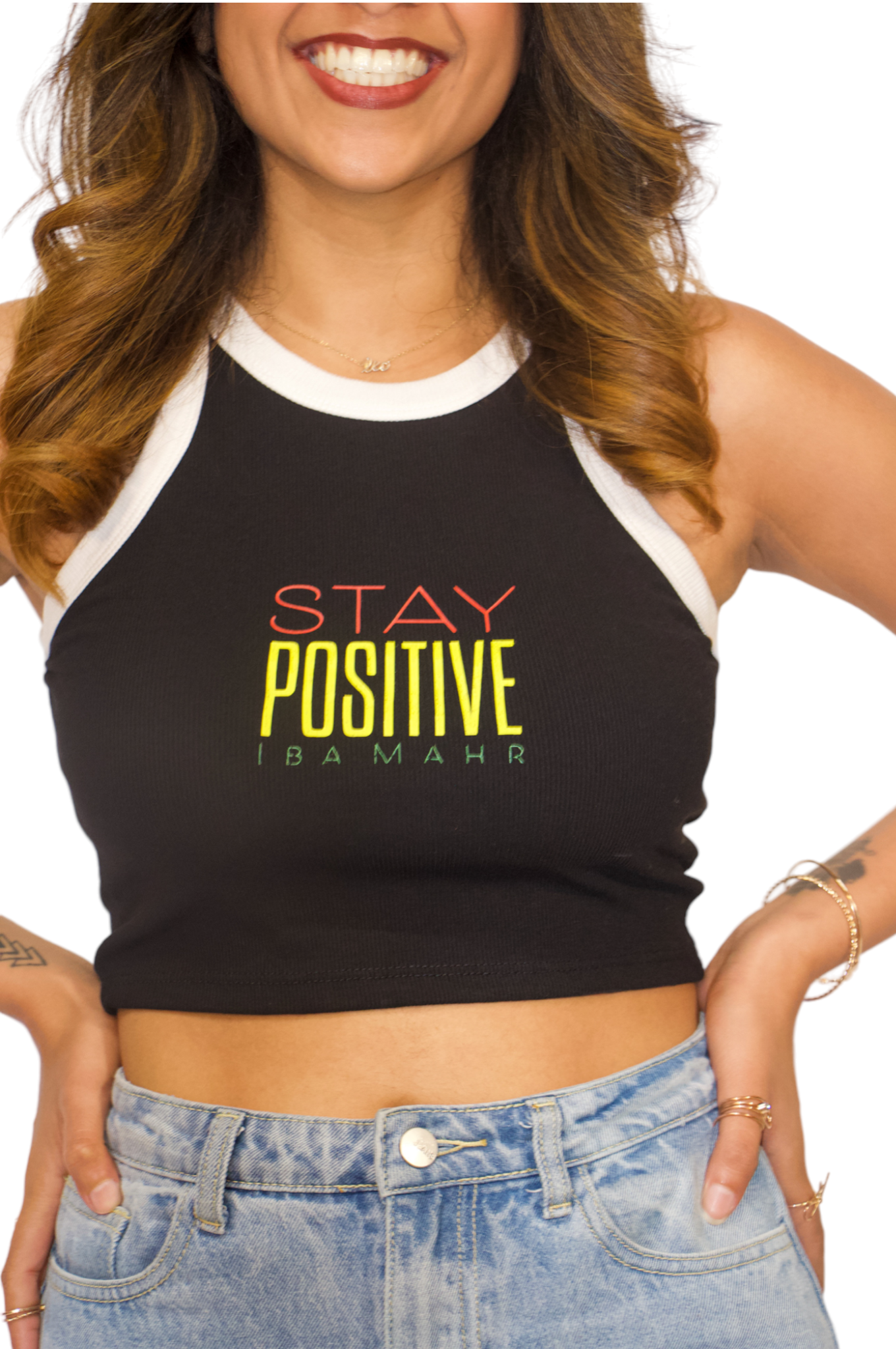 Stay Positive Rasta Crop