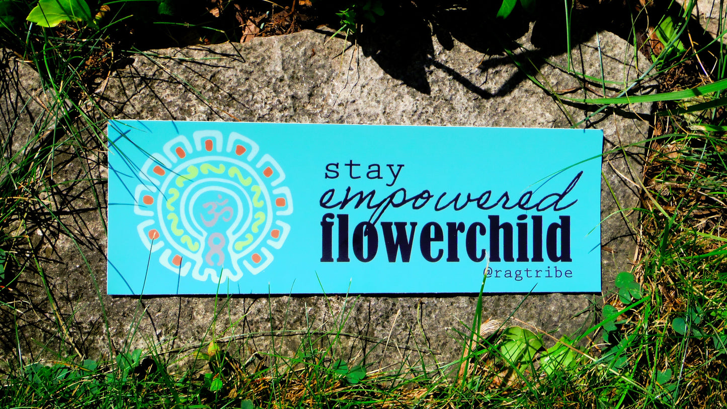 Flowerchild Bumper Sticker - Ragtribe Ethical Clothing & Productions, LLC