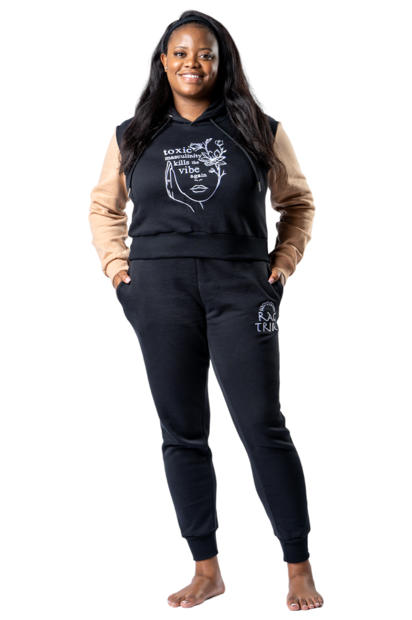 The Raise the Vibe Crop Hoodie - Ragtribe Ethical Clothing & Productions, LLC