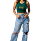 Stay Positive Emerald Crop