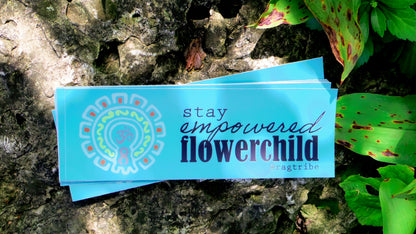 Flowerchild Bumper Sticker - Ragtribe Ethical Clothing & Productions, LLC