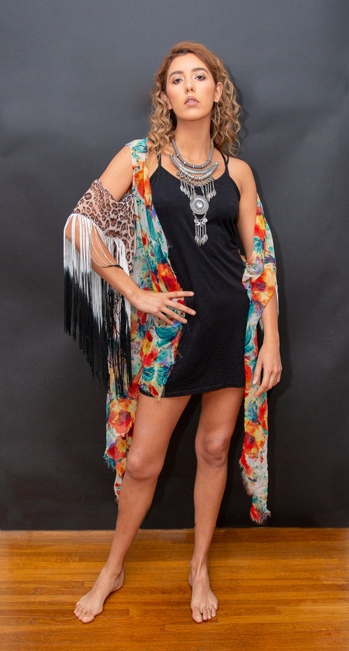 Flowers Bloom Kimono - Ragtribe Ethical Clothing & Productions, LLC