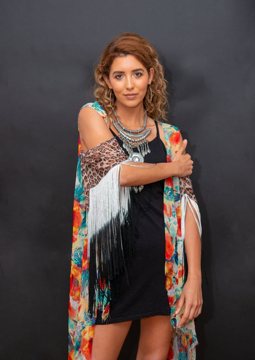 Flowers Bloom Kimono - Ragtribe Ethical Clothing & Productions, LLC