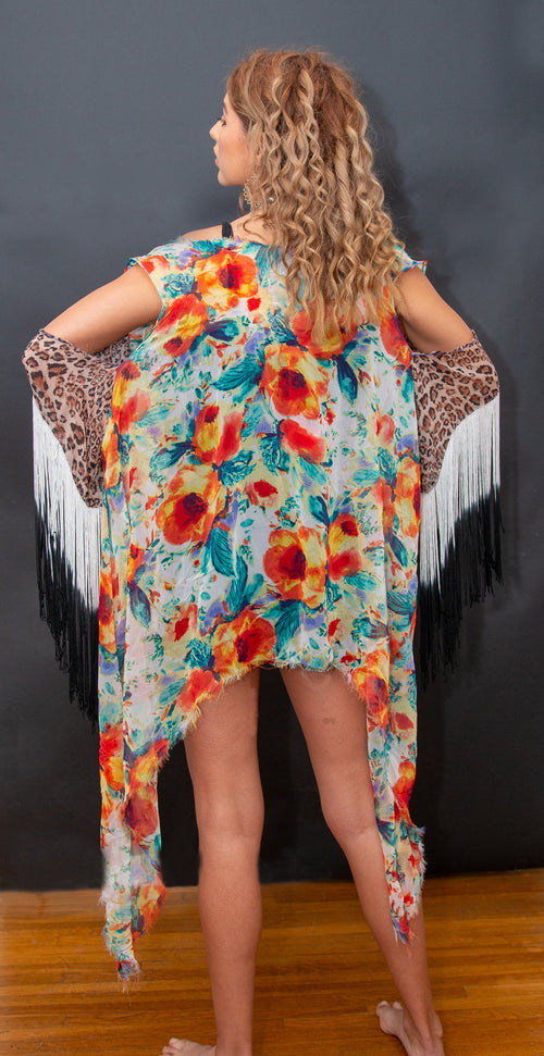 Flowers Bloom Kimono - Ragtribe Ethical Clothing & Productions, LLC
