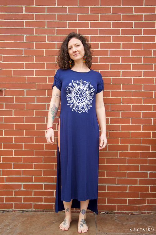 Mandala High Slit Tunic - Ragtribe Ethical Clothing & Productions, LLC